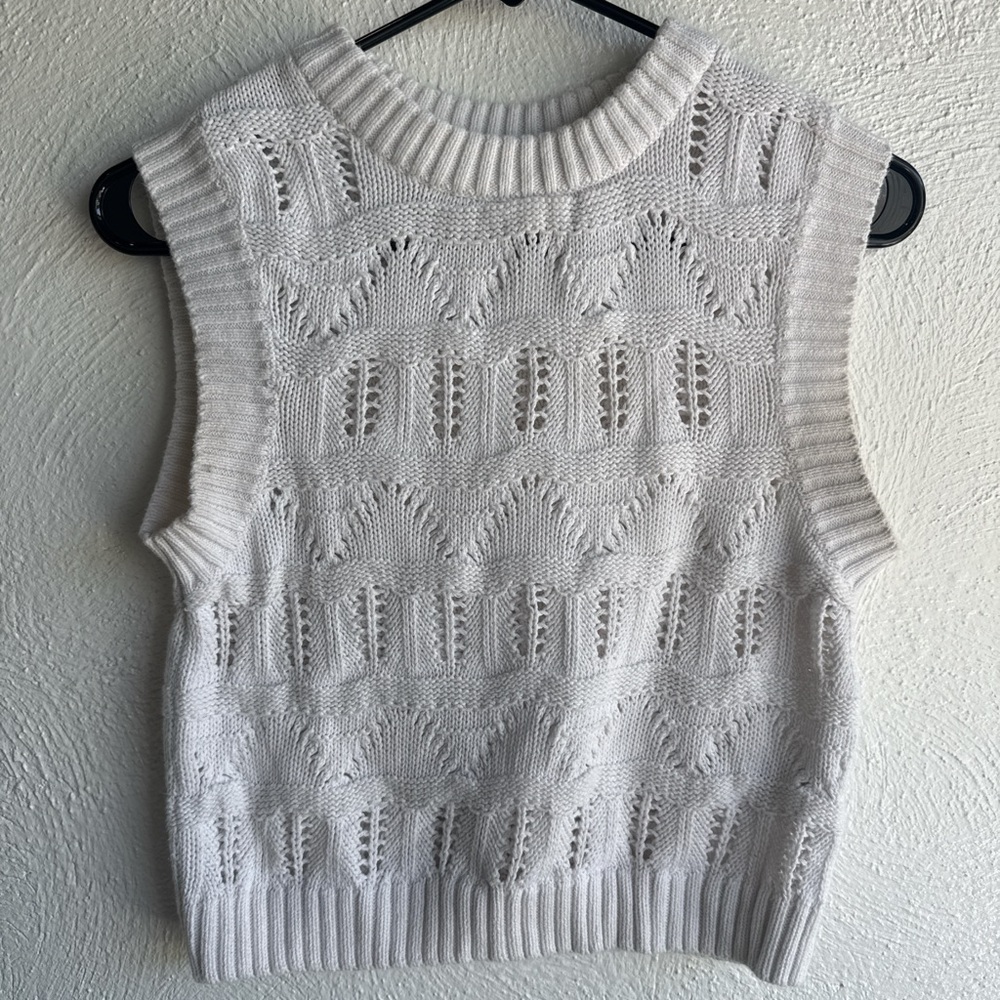 Cotton On White Knit Sleeveless Tank Top